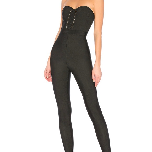 by the way. Pants - By The Way. black corset tie jumpsuit, size XXS